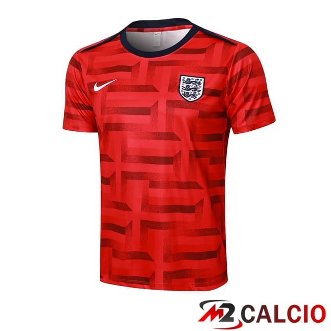 Maglie Calcio Personalizzate,Tute Calcio Squadre,Maglia Nazionale Italiana Calcio | T Shirt Allenamento Inghilterra Rosso 2024/2025