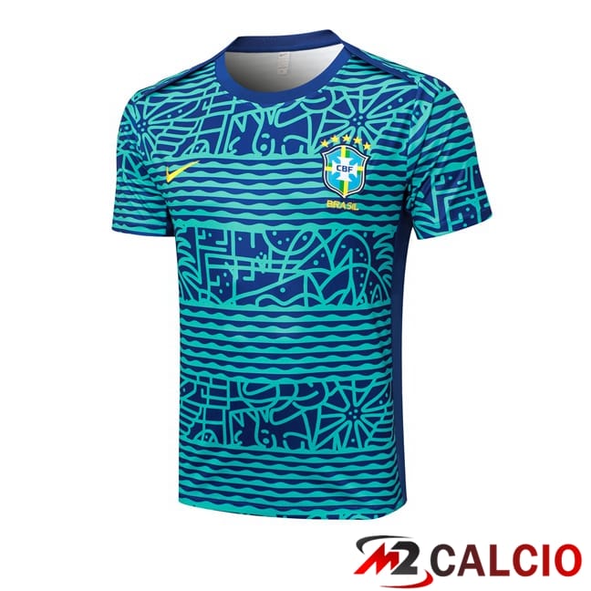 T Shirt Allenamento Brasile Blu 2024/2025