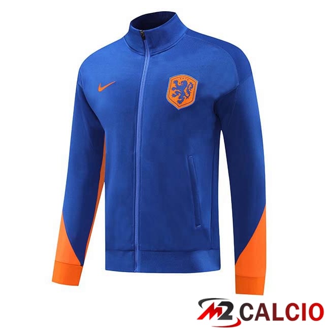 Maglie Calcio Personalizzate,Tute Calcio Squadre,Maglia Nazionale Italiana Calcio | Giacca Calcio Paesi Bassi Blu 2024/2025