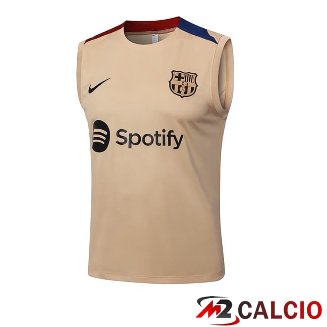 Maglie Calcio Personalizzate,Tute Calcio Squadre,Maglia Nazionale Italiana Calcio | Canotta Allenamento FC Barcellona Giallo 2024/2025