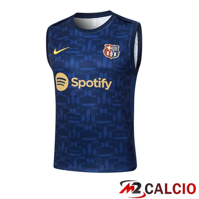 Maglie Calcio Personalizzate,Tute Calcio Squadre,Maglia Nazionale Italiana Calcio | Canotta Allenamento FC Barcellona Blu Reale 2024/2025