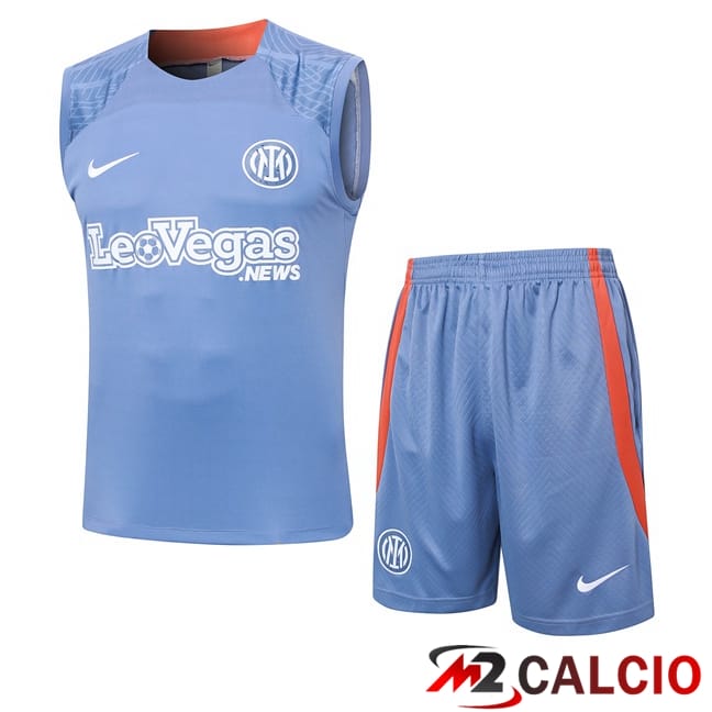 Maglie Calcio Personalizzate,Tute Calcio Squadre,Maglia Nazionale Italiana Calcio | Canotta Allenamento Inter Milan + Pantaloncini Grigio 2024/2025