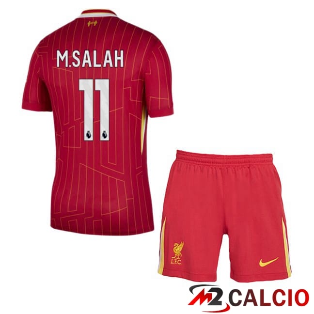 Maglie Calcio Personalizzate,Tute Calcio Squadre,Maglia Nazionale Italiana Calcio | Maglie Calcio FC Liverpool (M.SALAH 11) Bambino Prima Rosso 2024/2025