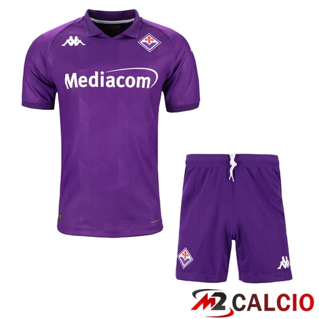 Maglie Calcio Personalizzate,Tute Calcio Squadre,Maglia Nazionale Italiana Calcio | Insieme Maglia ACF Fiorentina Prima + Pantaloncini 2024/2025