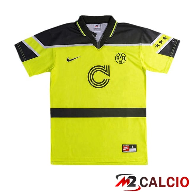 Maglie Calcio Personalizzate,Tute Calcio Squadre,Maglia Nazionale Italiana Calcio | Maglie Calcio Dortmund BVB Retro Champions League Giallo 1996-1997