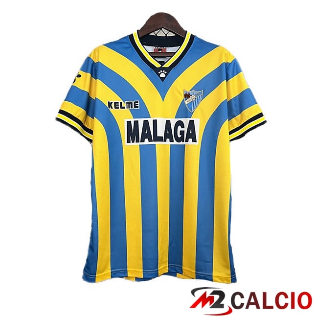 Maglie Calcio Personalizzate,Tute Calcio Squadre,Maglia Nazionale Italiana Calcio | Maglie Calcio Málaga Retro Seconda Giallo Blu 1997-1998