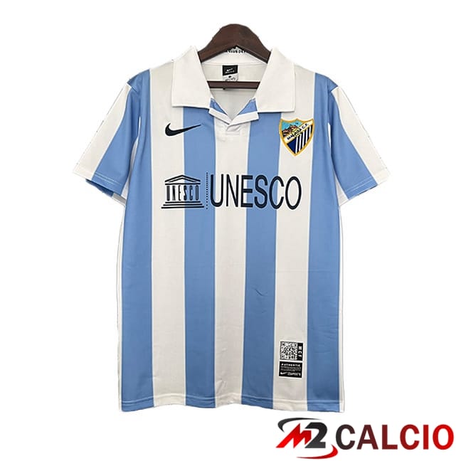 Maglie Calcio Personalizzate,Tute Calcio Squadre,Maglia Nazionale Italiana Calcio | Maglie Calcio Málaga Retro Prima Blu Bianco 2012-2013