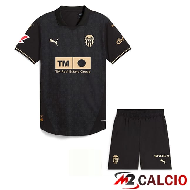 Maglie Calcio Personalizzate,Tute Calcio Squadre,Maglia Nazionale Italiana Calcio | Maglie Calcio Valencia CF Bambino Seconda 2024/2025