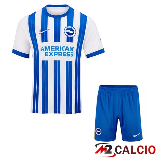 Maglie Calcio Personalizzate,Tute Calcio Squadre,Maglia Nazionale Italiana Calcio | Maglie Calcio Brighton Bambino Prima 2024/2025