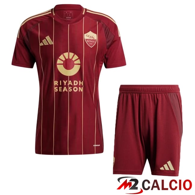 Maglie Calcio Personalizzate,Tute Calcio Squadre,Maglia Nazionale Italiana Calcio | Insieme Maglie AS Roma Prima + Pantaloncini 2024/2025