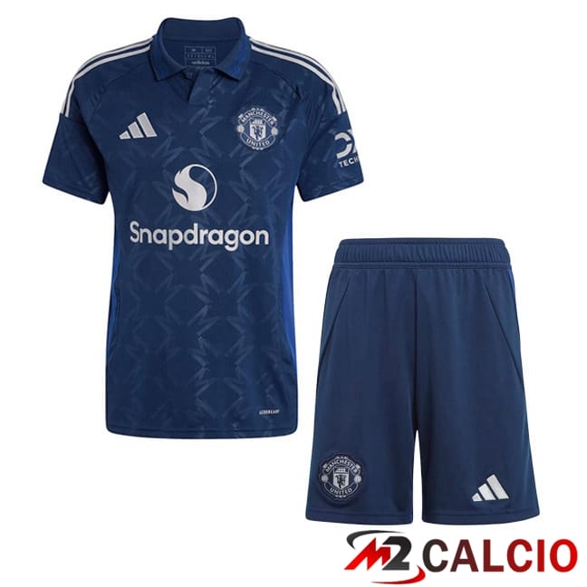Maglie Calcio Personalizzate,Tute Calcio Squadre,Maglia Nazionale Italiana Calcio | Maglie Calcio Manchester United Bambino Seconda Blu 2024/2025