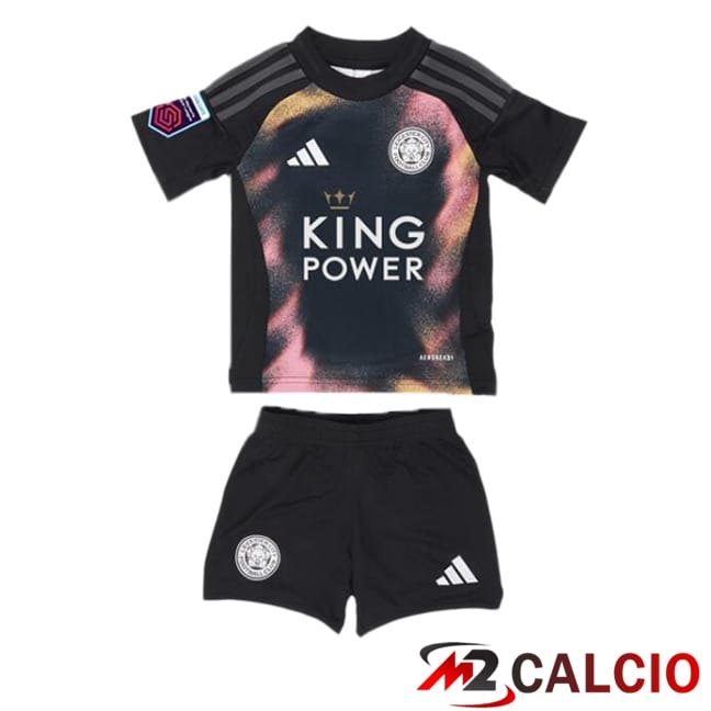 Maglie Calcio Personalizzate,Tute Calcio Squadre,Maglia Nazionale Italiana Calcio | Maglie Calcio Leicester City Bambino Seconda Nero 2024/2025