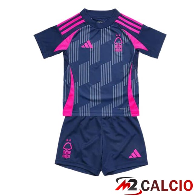 Maglie Calcio Personalizzate,Tute Calcio Squadre,Maglia Nazionale Italiana Calcio | Maglie Calcio Nottingham Forest Bambino Seconda Blu Reale 2024/2025