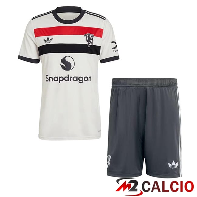 Maglie Calcio Personalizzate,Tute Calcio Squadre,Maglia Nazionale Italiana Calcio | Maglie Calcio Manchester United Bambino Terza Bianco 2024/2025