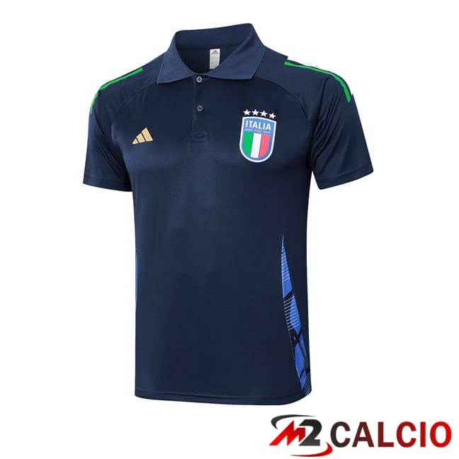 Maglie Calcio Personalizzate,Tute Calcio Squadre,Maglia Nazionale Italiana Calcio | Maglia Polo Italia Blu Reale 2024/2025
