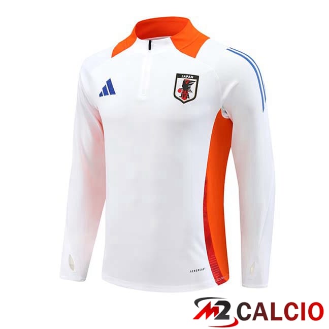 Maglie Calcio Personalizzate,Tute Calcio Squadre,Maglia Nazionale Italiana Calcio | Felpa Allenamento Giappone Bianco 2024/2025