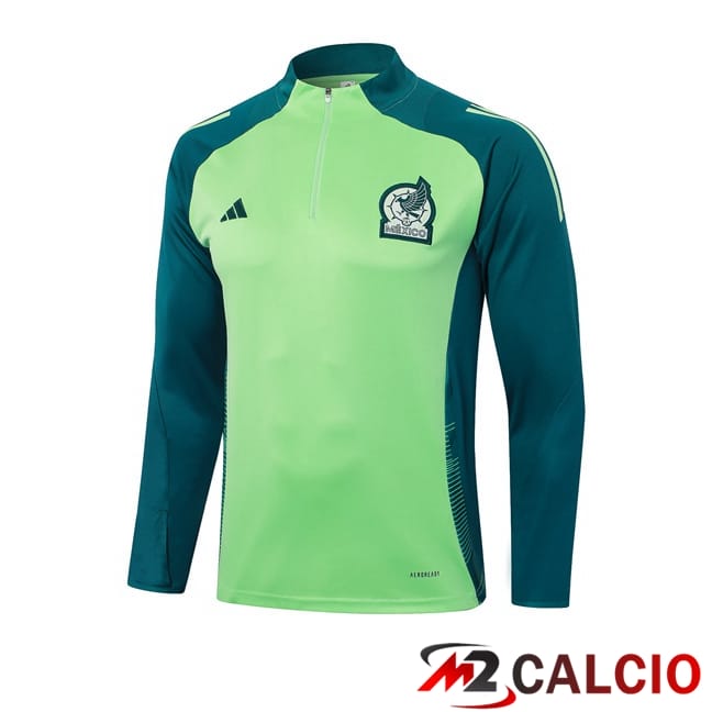 Maglie Calcio Personalizzate,Tute Calcio Squadre,Maglia Nazionale Italiana Calcio | Felpa Allenamento Messico Verde 2024/2025