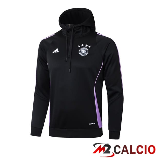 Maglie Calcio Personalizzate,Tute Calcio Squadre,Maglia Nazionale Italiana Calcio | Felpa Con Cappuccio Germania Nero 2024/2025