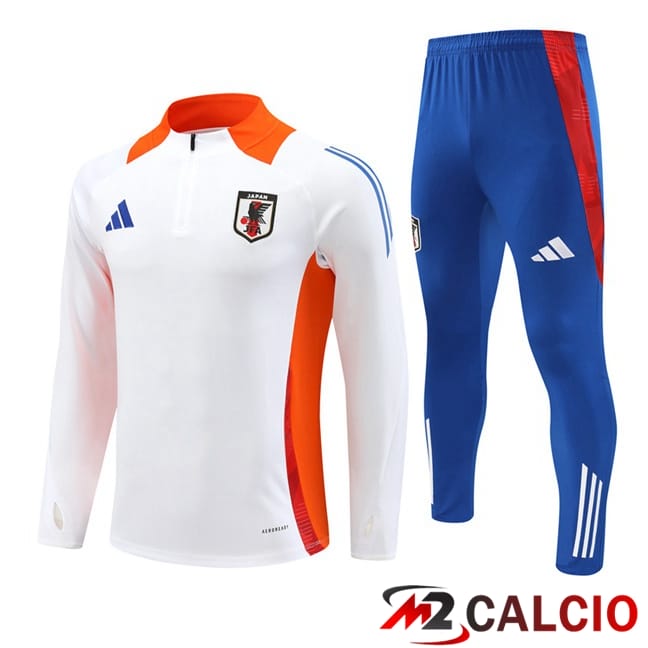 Maglie Calcio Personalizzate,Tute Calcio Squadre,Maglia Nazionale Italiana Calcio | Insieme Tuta Calcio Giappone Bianco 2024/2025