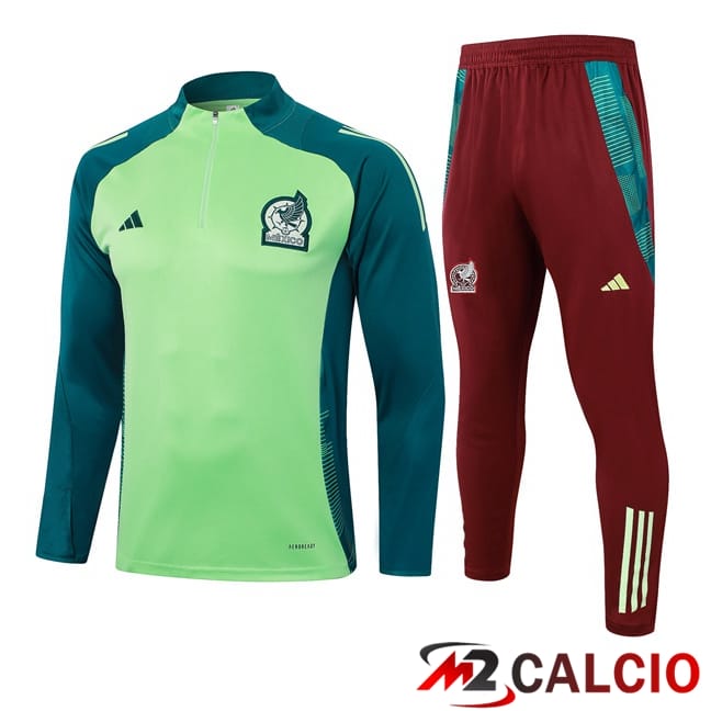 Maglie Calcio Personalizzate,Tute Calcio Squadre,Maglia Nazionale Italiana Calcio | Insieme Tuta Calcio Messico Verde 2024/2025