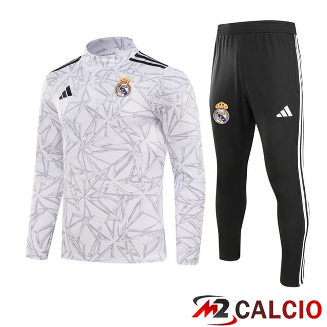 Maglie Calcio Personalizzate,Tute Calcio Squadre,Maglia Nazionale Italiana Calcio | Insieme Tuta Calcio Real Madrid Bianco 2024/2025