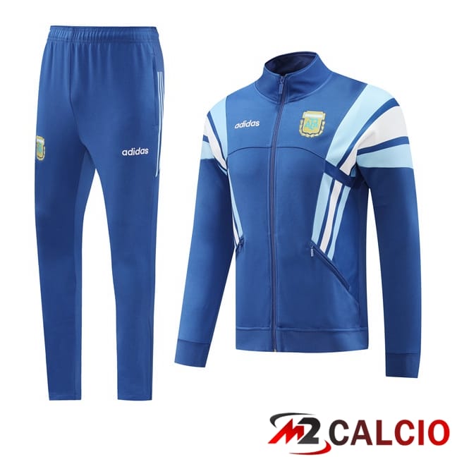 Maglie Calcio Personalizzate,Tute Calcio Squadre,Maglia Nazionale Italiana Calcio | Insieme Tuta Calcio - Giacca Argentina Blu 2024/2025