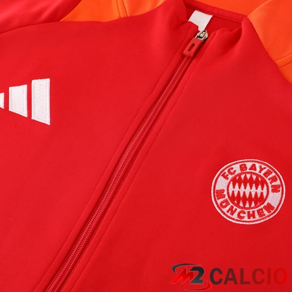 Insieme Tuta Calcio - Giacca Bayern Monaco Rosso 2024/2025