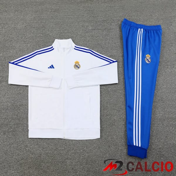 Insieme Tuta Calcio - Giacca Real Madrid Bianco 2024/2025