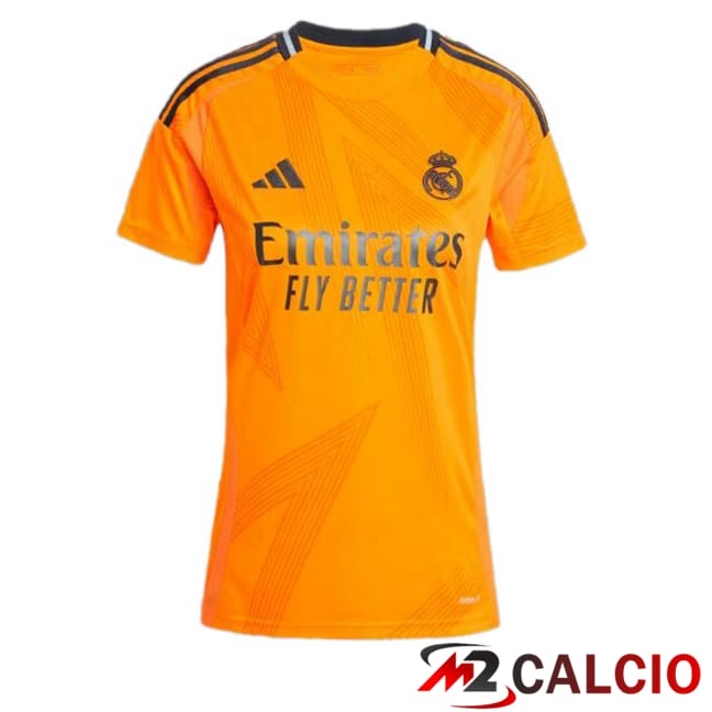 Maglie Calcio Personalizzate,Tute Calcio Squadre,Maglia Nazionale Italiana Calcio | Maglie Calcio Real Madrid Donna Seconda Arancia 2024/2025