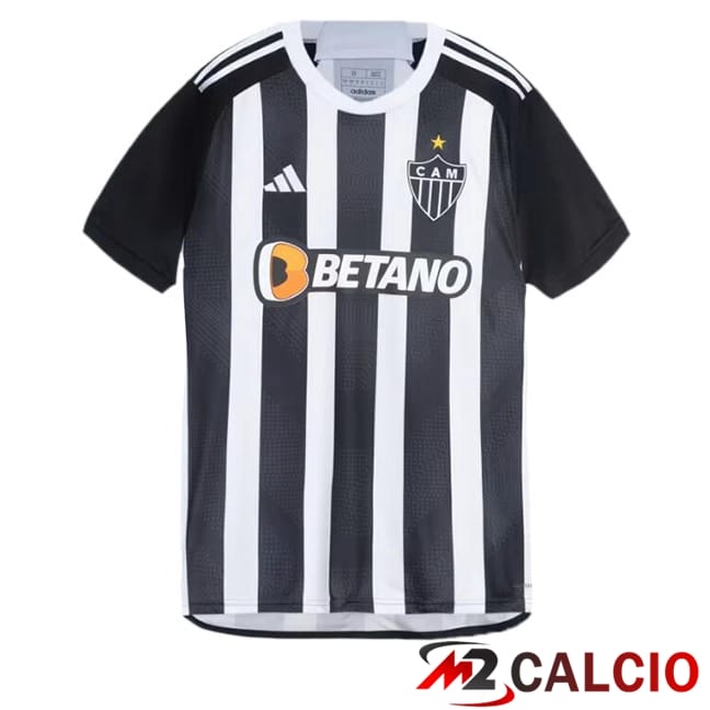 Maglie Calcio Personalizzate,Tute Calcio Squadre,Maglia Nazionale Italiana Calcio | Maglie Calcio Atletico Mineiro Prima Nero Bianco 2024/2025