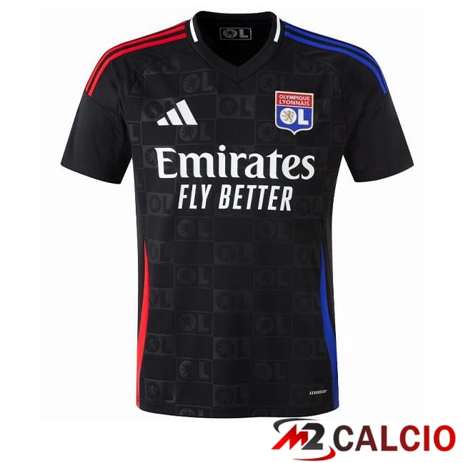 Maglie Calcio Personalizzate,Tute Calcio Squadre,Maglia Nazionale Italiana Calcio | Maglie Calcio Lione OL Seconda Nero 2024/2025