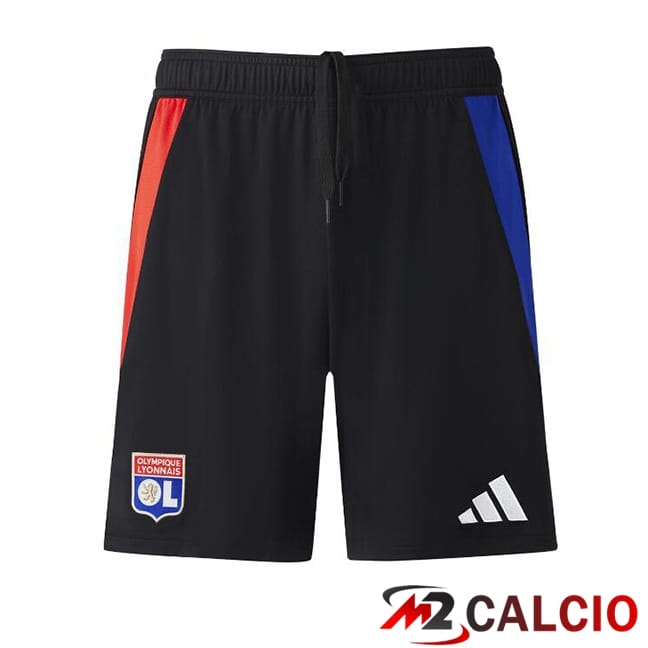 Maglie Calcio Personalizzate,Tute Calcio Squadre,Maglia Nazionale Italiana Calcio | Pantaloncini Calcio Lione OL Seconda Nero 2024/2025