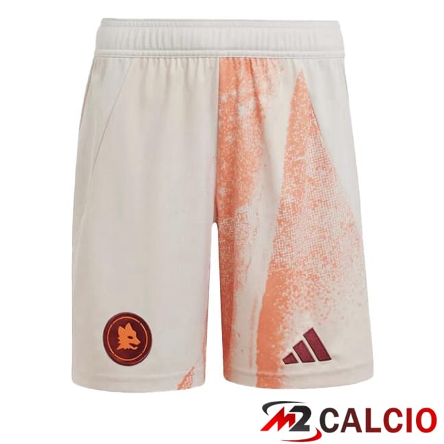 Maglie Calcio Personalizzate,Tute Calcio Squadre,Maglia Nazionale Italiana Calcio | Pantaloncini Calcio AS Roma Bambino Seconda Bianco 2024/2025