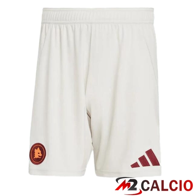 Maglie Calcio Personalizzate,Tute Calcio Squadre,Maglia Nazionale Italiana Calcio | Pantaloncini Calcio AS Roma Seconda Bianco 2024/2025