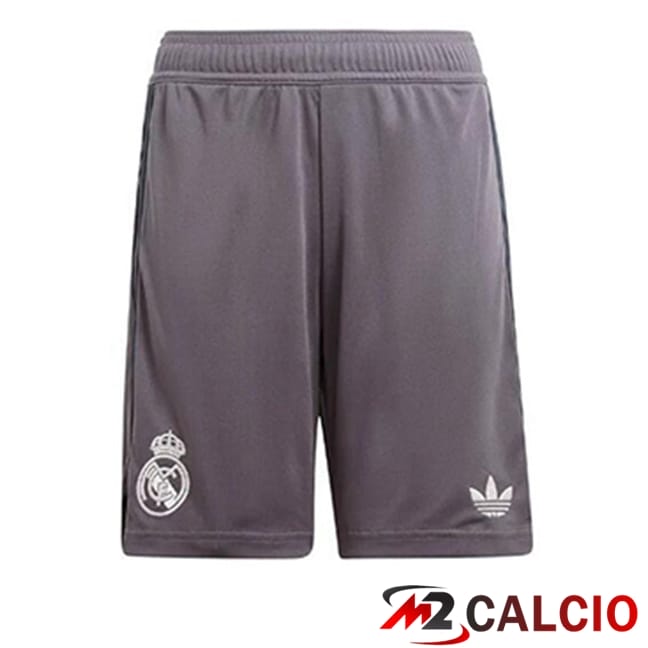 Maglie Calcio Personalizzate,Tute Calcio Squadre,Maglia Nazionale Italiana Calcio | Pantaloncini Calcio Real Madrid Terza Grigio 2024/2025