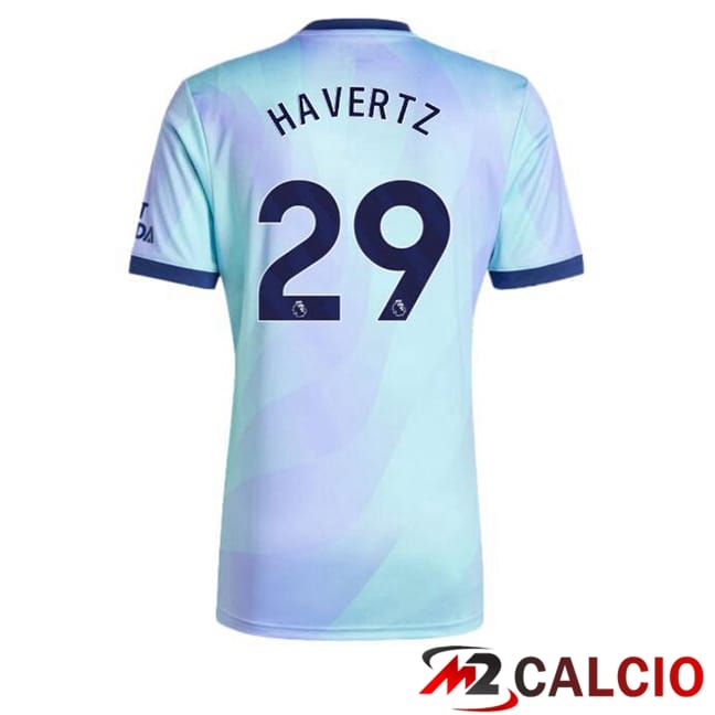 Maglie Calcio Personalizzate,Tute Calcio Squadre,Maglia Nazionale Italiana Calcio | Maglie Calcio Arsenal (HAVERTZ 29) Terza Blu 2024/2025