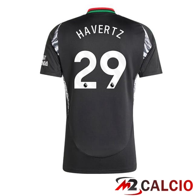 Maglie Calcio Personalizzate,Tute Calcio Squadre,Maglia Nazionale Italiana Calcio | Maglie Calcio Arsenal (HAVERTZ 29) Seconda Nero 2024/2025