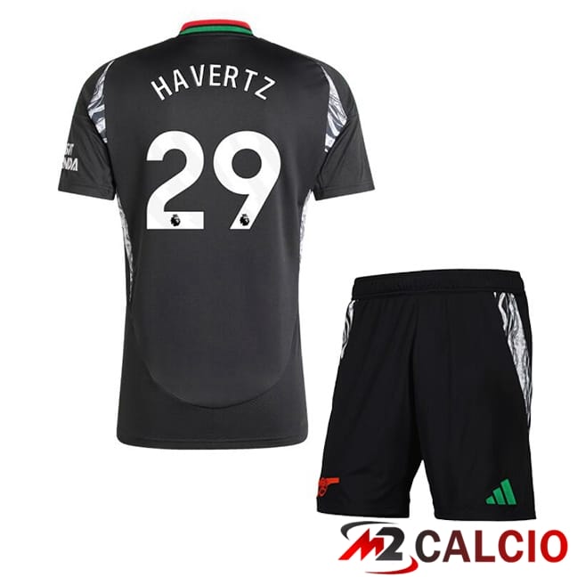 Maglie Calcio Personalizzate,Tute Calcio Squadre,Maglia Nazionale Italiana Calcio | Maglie Calcio Arsenal (HAVerdeZ 29) Bambino Seconda Nero 2024/2025