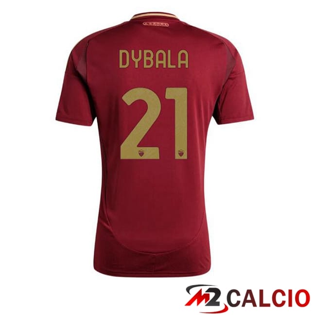 Maglie Calcio Personalizzate,Tute Calcio Squadre,Maglia Nazionale Italiana Calcio | Maglie Calcio AS Roma (DYBALA 21) Prima Rosso 2024/2025