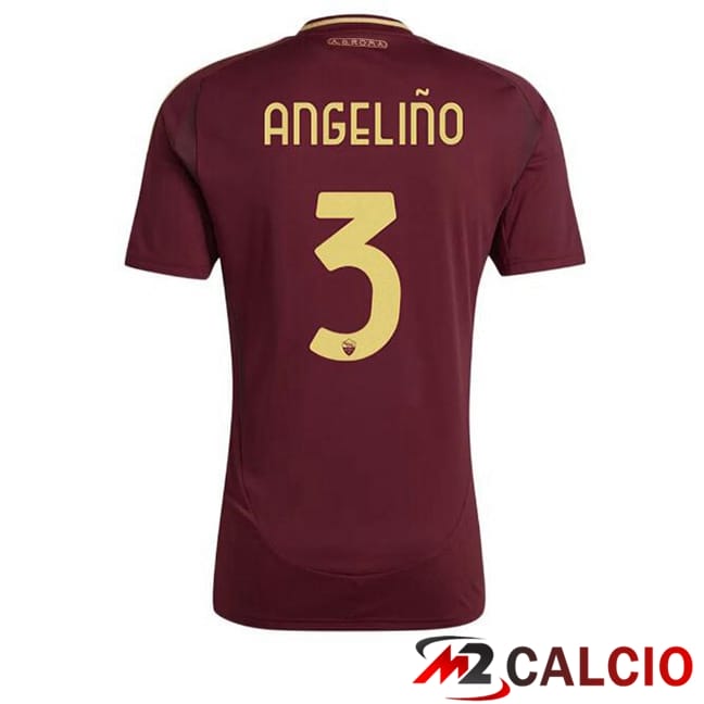 Maglie Calcio Personalizzate,Tute Calcio Squadre,Maglia Nazionale Italiana Calcio | Maglie Calcio AS Roma (ANGELIÑO 3) Prima Rosso 2024/2025