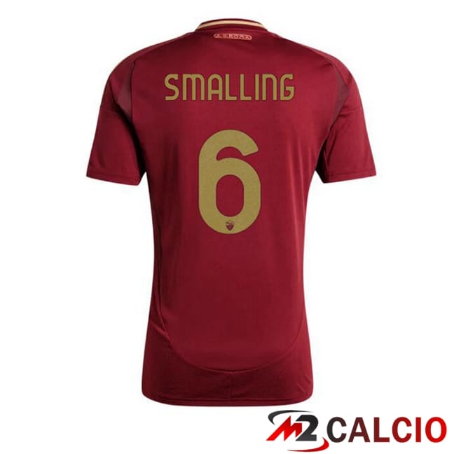 Maglie Calcio Personalizzate,Tute Calcio Squadre,Maglia Nazionale Italiana Calcio | Maglie Calcio AS Roma (SMALLING 6) Prima Rosso 2024/2025