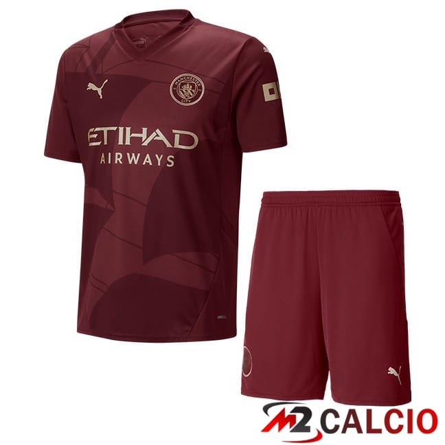 Maglie Calcio Personalizzate,Tute Calcio Squadre,Maglia Nazionale Italiana Calcio | Maglie Calcio Manchester City Bambino Terza Marrone 2024/2025