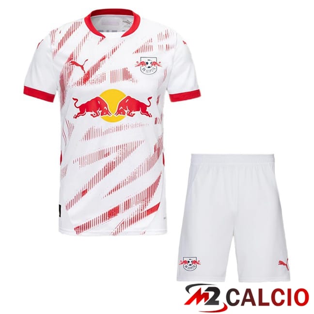 Maglie Calcio Personalizzate,Tute Calcio Squadre,Maglia Nazionale Italiana Calcio | Maglie Calcio RB Leipzig Bambino Prima Bianco 2024/2025