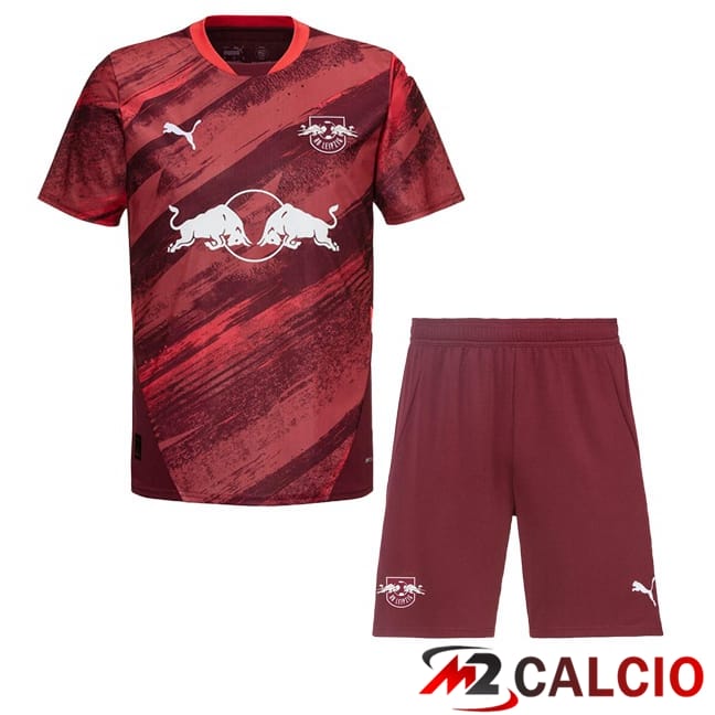 Maglie Calcio Personalizzate,Tute Calcio Squadre,Maglia Nazionale Italiana Calcio | Maglie Calcio RB Leipzig Bambino Seconda Rosso 2024/2025