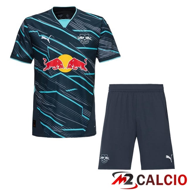 Maglie Calcio Personalizzate,Tute Calcio Squadre,Maglia Nazionale Italiana Calcio | Maglie Calcio RB Leipzig Bambino Terza Blu 2024/2025