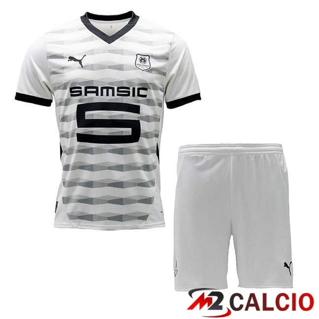 Maglie Calcio Personalizzate,Tute Calcio Squadre,Maglia Nazionale Italiana Calcio | Maglie Calcio Stade Rennais Bambino Seconda Bianco 2024/2025