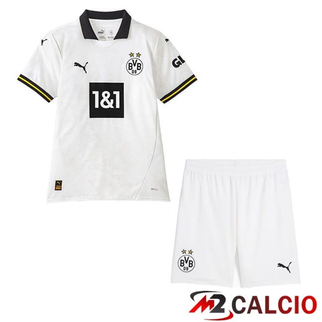 Maglie Calcio Dortmund BVB Bambino Seconda Bianco 2024/2025