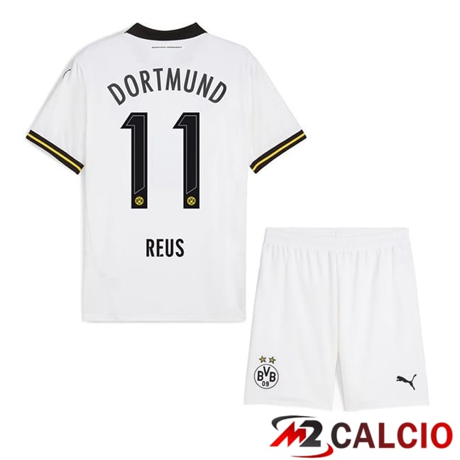Maglie Calcio Personalizzate,Tute Calcio Squadre,Maglia Nazionale Italiana Calcio | Maglie Calcio Dortmund BVB (Reus 11) Bambino Seconda Bianco 2024/2025