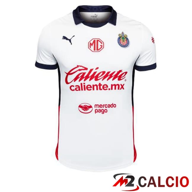 Maglie Calcio Personalizzate,Tute Calcio Squadre,Maglia Nazionale Italiana Calcio | Maglie Calcio CD Guadalajara Seconda Bianco 2024/2025