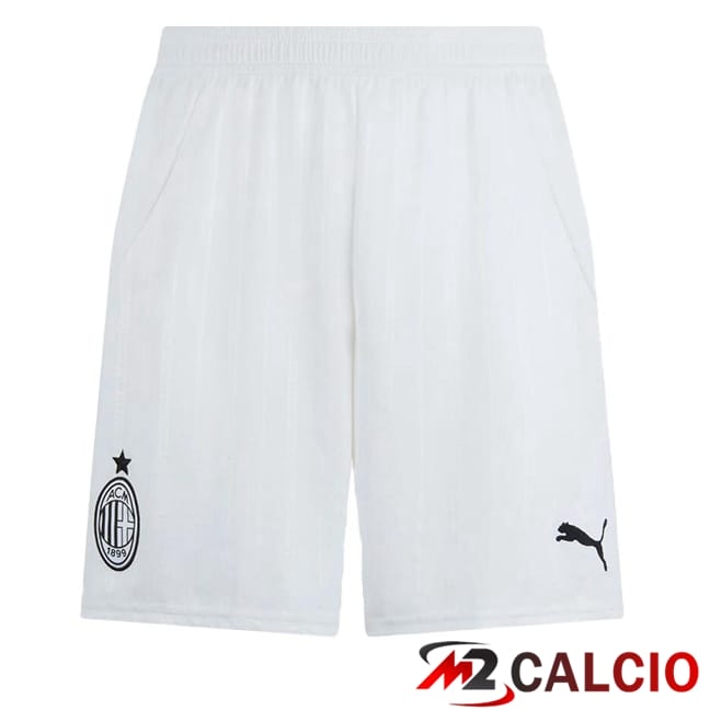 Maglie Calcio Personalizzate,Tute Calcio Squadre,Maglia Nazionale Italiana Calcio | Pantaloncini Calcio AC Milan Seconda Bianco 2024/2025